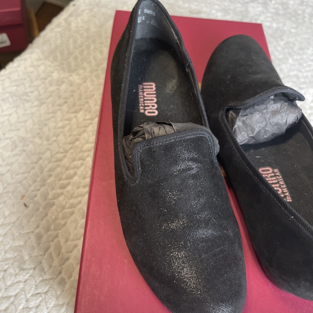 Munro American Jerrie Black Shimmer Flats Women's Size 8.5 SS - Picture 3 of 8